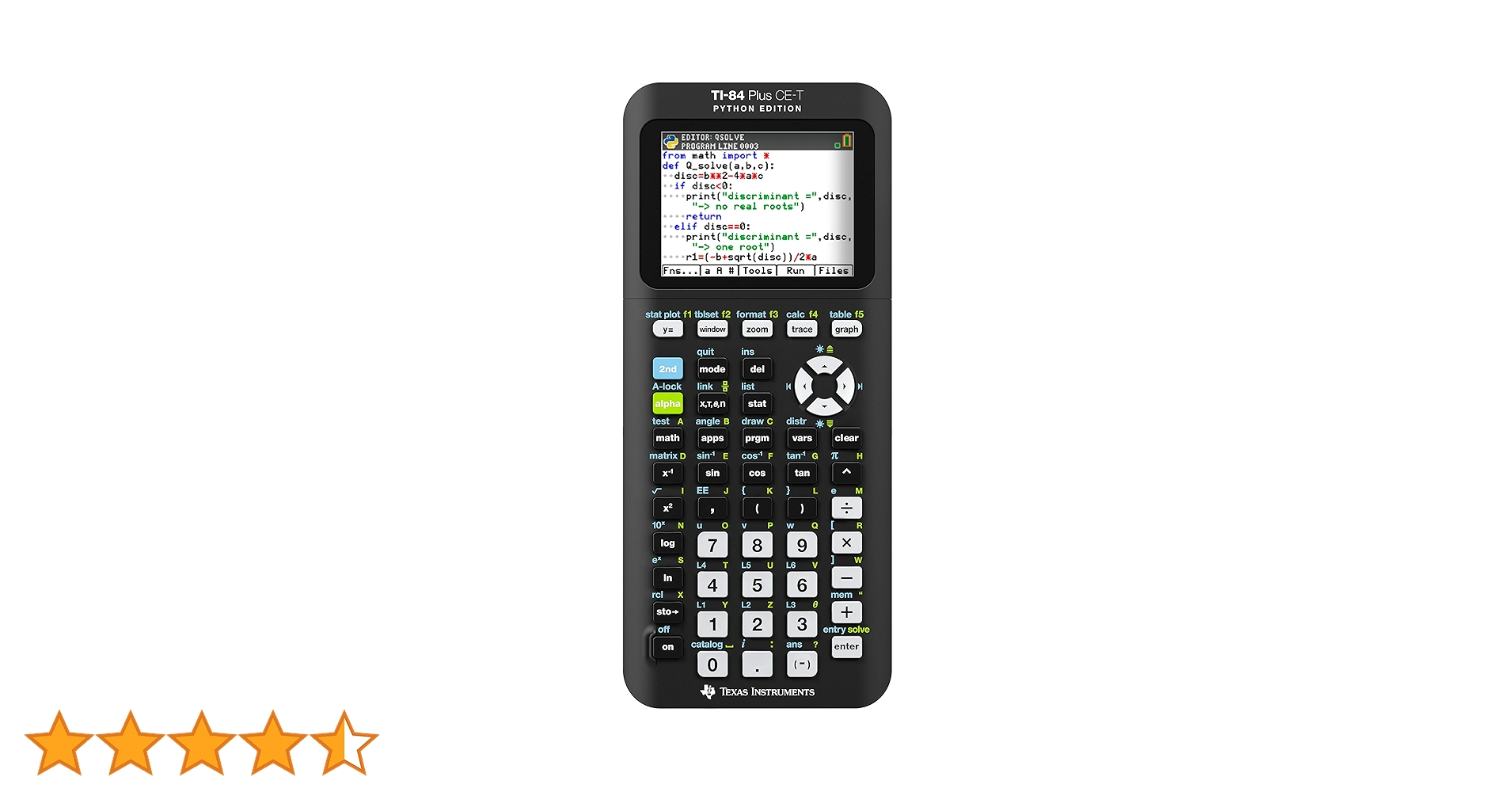 Texas Instruments TI-84 Plus CE-T Python Edition Graphical